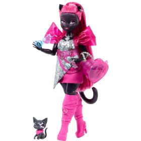 Monster High Catty Noir Fashion Doll with Pet Cat Amulette and Backpack, Music Book, Accessories