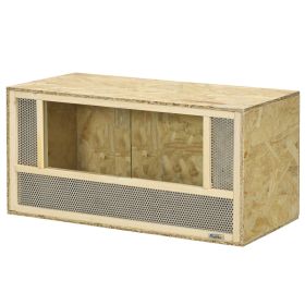 Wooden Reptile Terrarium, 31.5"x15.7"x15.7", with Sliding Door, Ideal for Chameleon, Lizard, Snake, Frog, Turtle Pet Enclosures