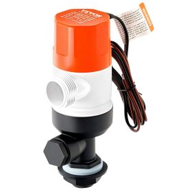 VEVOR Livewell Pump for Boat, 12V 1100 GPH Straight Livewell Aerator Pump with Dual Inlet, ABA Housing & Detachable Motor Cartridge