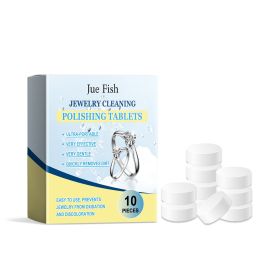 Jue-Fish Jewelry Cleaning Effervescent Tablet Jewelry Cleaning Decontamination Anti-Oxidation Jewelry Maintenance Cleaning Tablet