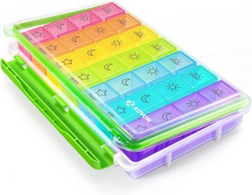 iMedassist Moisture-Proof Weekly Pill Organizer 4 Times a Day, Large 7 Day Pill Box Case with Portable Design for Travel