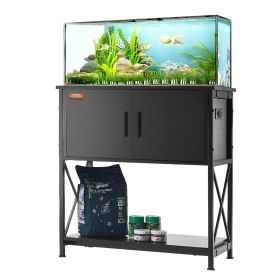 VEVOR Aquarium Stand, 29 Gallon Fish Tank Stand, 28.7 x 16.5 x 30 in Steel and MDF Turtle Tank Stand, 242.5 lbs Load Capacity