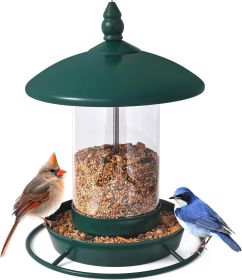 Metal Roof Bird Feeder - Chew Proof for Outdoor Hanging Wild Bird Seeds. Bronze (Color: 1.7lb)