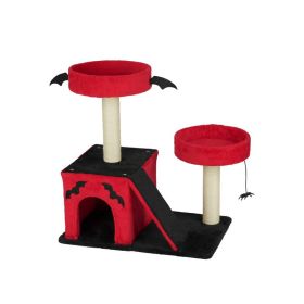 Pet Supplies Cat Trees with Scratching Posts (Type: Pet Supplies, Color: Red & Black)
