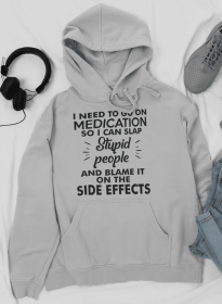 I Need To Go On Medication Hoodie (Color: Dark Heather, size: X-Large)