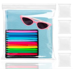 Clear Plastic Reclosable Zipper Bags (Material: Plastic, Color: Steel)