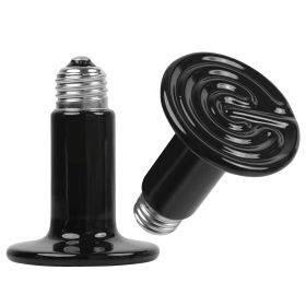 2Pcs Ceramic Heat Lamp 150W Infrared Reptile Heat Lamp No Light Emitting For Pet Brooder Incubator Reptile Lizard Turtle Snake Terrarium (Type: Heat Lamp)
